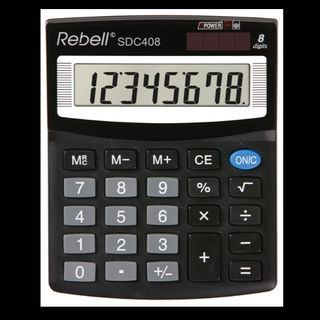 REBELL SDC408 CALCOLATRICE DA TAVOLO 8 CIFRE COL NERO