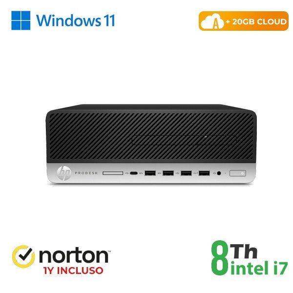 RINOVO PC HP 600 G4 SFF i7-8X00 DDR4 8GB SSD 256GB W11P CLOUD20GB Grade A 1Y Wa…