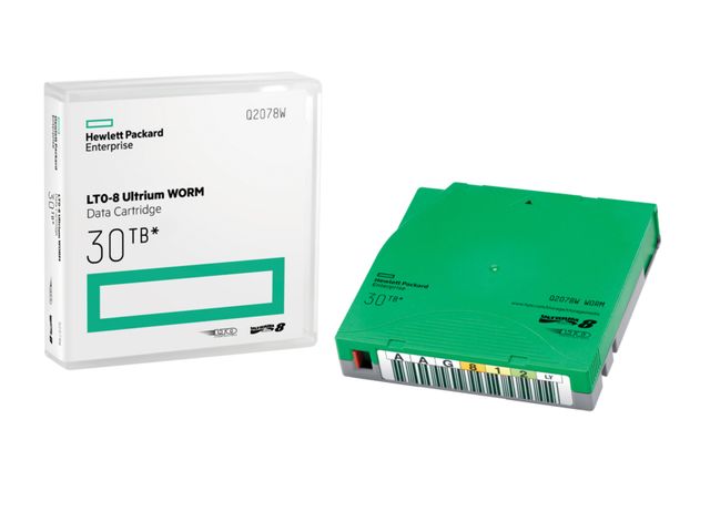HPE Ultrium WORM Data Cartridge - LTO Ultrium WORM 8 - 12 TB / 30 TB - etichett…