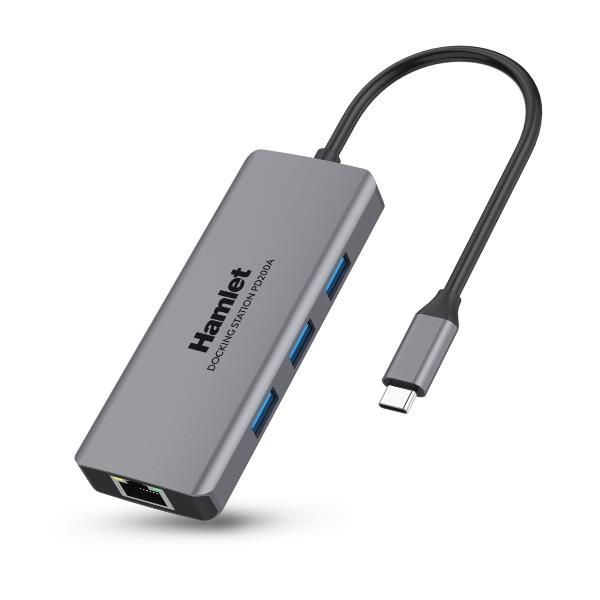 Hamlet HDKC-PD200A - Docking station - USB-C - HDMI - GigE