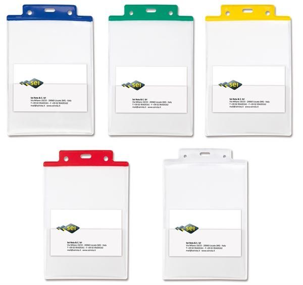 SEI PASS 6 ST A6 - Porta badge - per 100 x 150 mm - bianco (pacchetto di 50)
