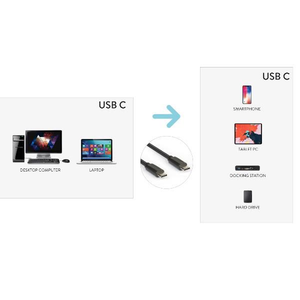Hamlet XCUC-PD115C - Cavo USB - USB-C (M) a USB-C (M) - USB 2.0 - 1.5 m - nero