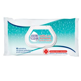 Salviette disinfettanti antibatteriche milleusi - Fresh&Clean - busta da 60 pez…