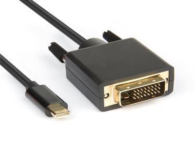 Hamlet XVAUC-DV4K20 - Cavo adattatore - USB-C (M) a DVI (M) - 2 m - viti a serr…