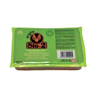 Argilla naturale 100% - panetto 1,5 kg - rosso - Cwr