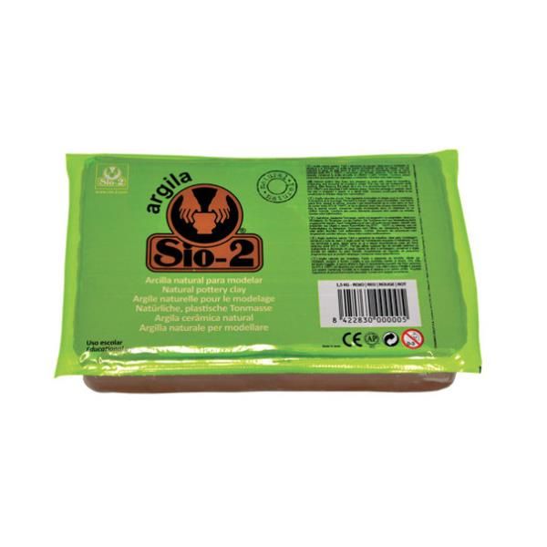 Argilla naturale 100% - panetto 1,5 kg - rosso - Cwr