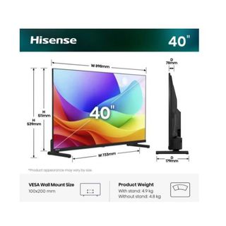 Hisense 40A59S 40" Full HD Smart TV con HDR10 e Dolby Atmos"