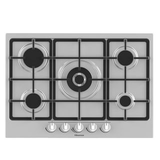 Hisense GM773XF - Piano cottura a gas - 5 piastre - Nicchia - larghezza: 56 cm …