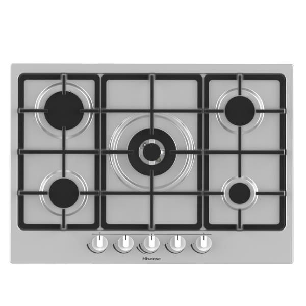 Hisense GM773XF - Piano cottura a gas - 5 piastre - Nicchia - larghezza: 56 cm …