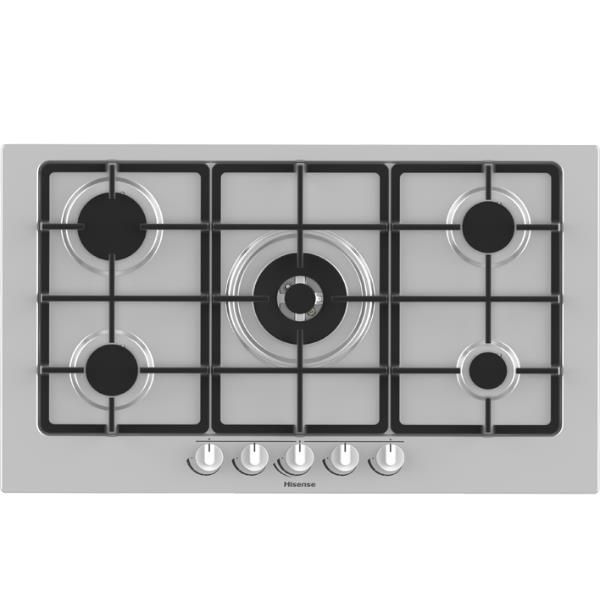 Hisense GM973XF - Piano cottura a gas - 5 piastre - Nicchia - larghezza: 82.8 c…