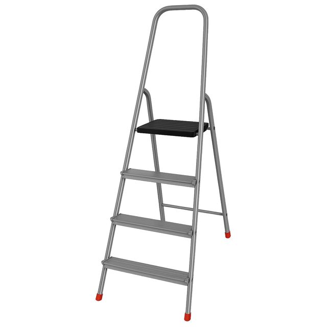 Scala domestica Stella Basic - 3 gradini - alluminio - Marchetti