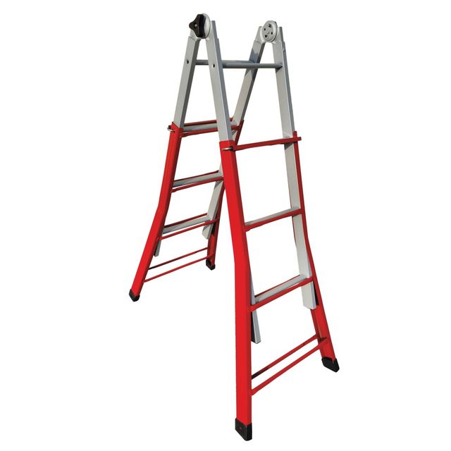 Scala telescopica Everest - 4+4 gradini - acciaio - X-Robust
