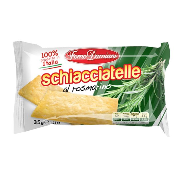 Schiacciatella al rosmarino - monoporzione 35 gr - Forno Damiani - conf. 50 pez…