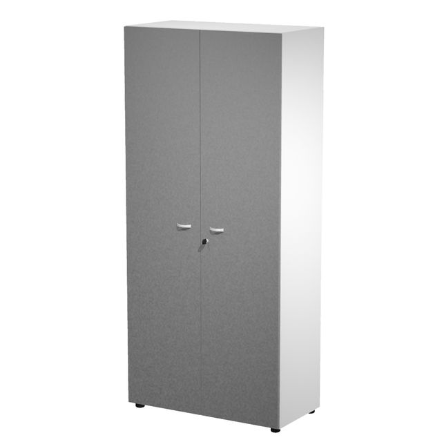 Armadio alto con ante Essence - con serratura - 90 x 45,8 x 200 cm - bianco/ant…