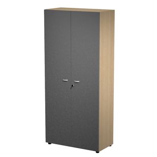 Armadio alto con ante Essence - con serratura - 90 x 45,8 x 200 cm - rovere/ant…
