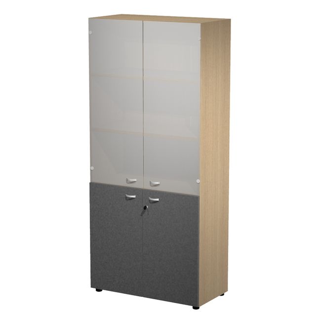 Armadio alto con ante superiori in vetro Essence - con serratura - 90 x 45 x 20…