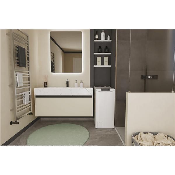 Hoover THOS486TM4-S lavatrice Caricamento dall'alto 8 kg, bianco