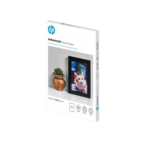 Hp - Carta fotografica originale lucida Hp Advanced Photo Paper - 25 Fogli - 10…