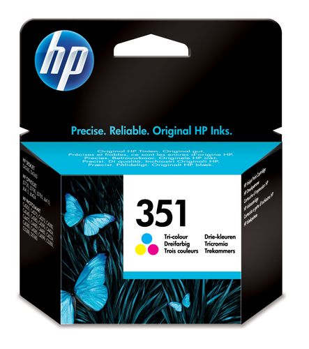 Hp - Cartuccia ink originale - 351 - C/M/Y - CB337EE - 170 pag