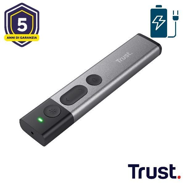 Trust Kazun Aluminium Wireless Presenter - Telecomando presentazioni - 4 pulsan…