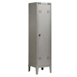 Armadio metallo - spogliatoio - 1 posto - con divisorio - 43x47x180 cm - grigio…