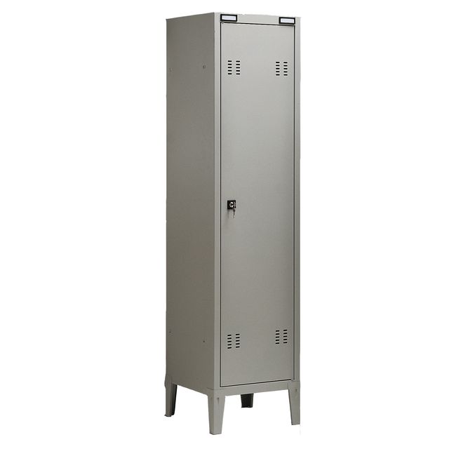 Armadio metallo - spogliatoio - 1 posto - con divisorio - 43x47x180 cm - grigio…