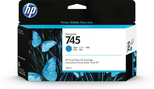 Hp - Cartuccia ink originale - 745 - Ciano fotografico - F9J97A - 130ml