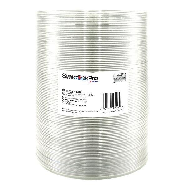VERBATIM CD R 52X 700MB WHITE INKJET CF.100