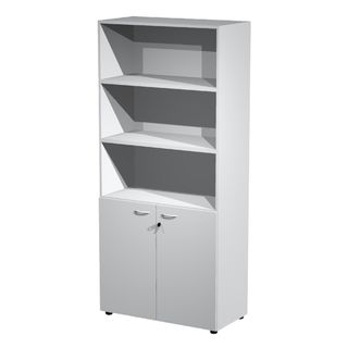 Armadio modulare - a 2 ante basse - 90 x 45,8 x 200 cm - grigio