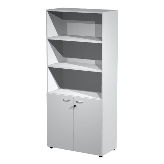 Armadio modulare - a 2 ante basse - 90 x 45,8 x 200 cm - grigio