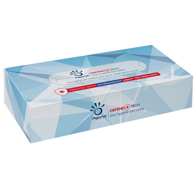 Veline facciali Defend Tech - pura cellulosa - 2 veli - Papernet - conf. 100 pe…