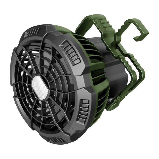 Ventilatore portatile - da campeggio - con luce LED - diametro 10 cm - 16 x 14 …