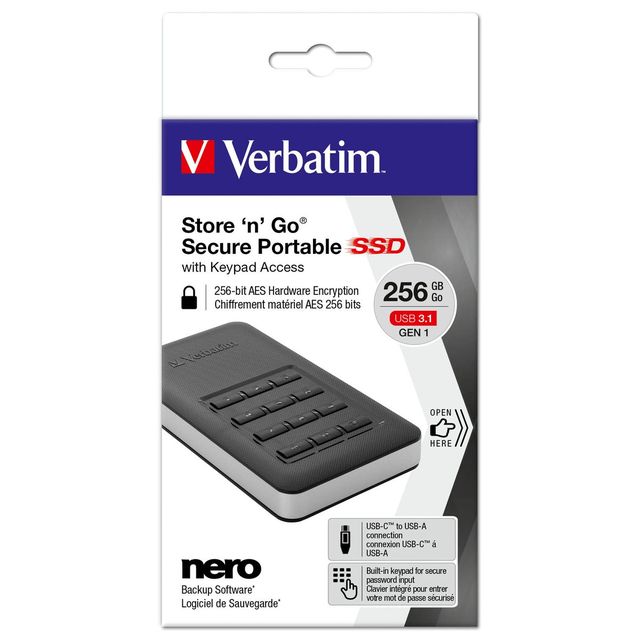 Verbatim - Memoria SSD portatile Store 'N'Go Usb 3.1 - con tastierino numerico …
