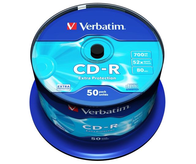 Verbatim - Scatola 50 CD-R DataLife Plus Extra Protection - 1x-52x - serigrafat…