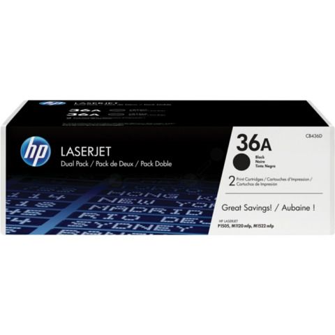 Hp - Confezione 2 Toner originale - 36A - Nero - B436AD - 2.000 pag cad
