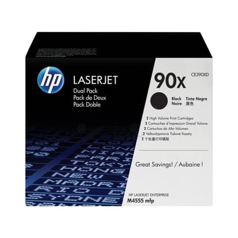 Hp - Confezione 2 Toner originale - 90X - Nero - CE390XD - 24.000 pag cad