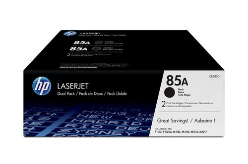Hp - Confezione 2 Toner originali - 85A - Nero - CE285AD - 1.600 pag/cad