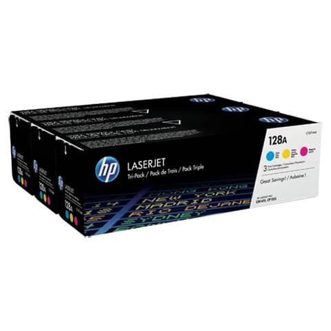 Hp - Confezione 3 Toner originale - 128A - C/M/Y - CF371AM - 1.300 pag cad