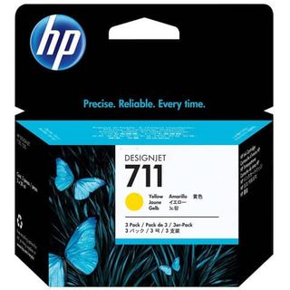 Hp - Confezione 3 cartucce ink originale - 711 - Giallo - CZ136A - 29ml cad