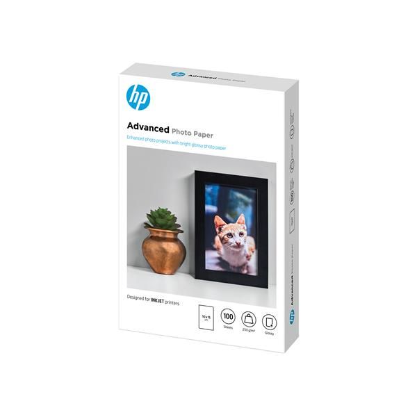 Hp - Confezione da 100 Fogli Carta originale fotografica lucida - 10 x 15 cm se…