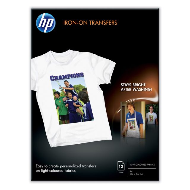 Hp - Confezione da 12 Fogli originale trasferibili a caldo A4/210 x 297 mm Hp -…