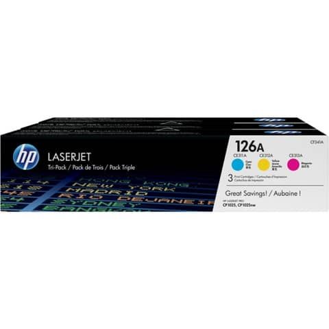 Hp - Toner originale - 126A - C/M/Y - CF341A - 1.000 pag cad