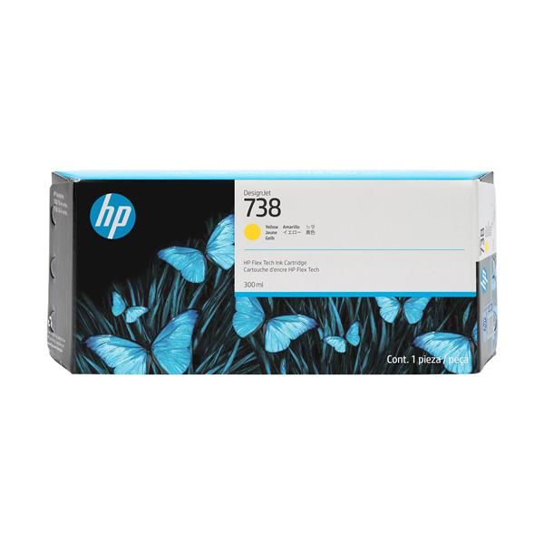 Hp originale - Cartuccia DesignJet Ink 738 - Giallo - 676M8A - 300ml