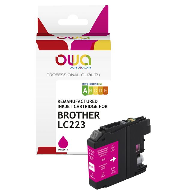 Armor - Cartuccia ink Compatibile per Brother LC-223 - Magenta - K20619OW - 8 ml