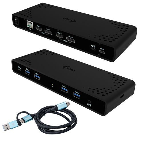 I-Tec Docking station universale USB-C, USB-A. Doppio Monitor 4K (2xDP, 2xHDMI)…