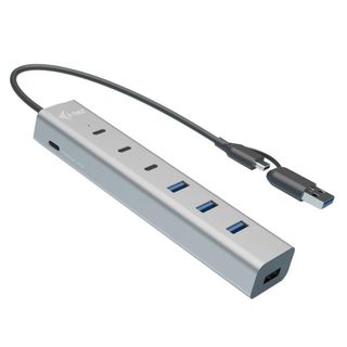 I-Tec HUB UNIVERSALE USB-C USB-A di Ricarica a 7 Porte USB 3x USB-C, 4x USB-A