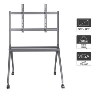 ITB Solution - Carrello - per touchscreen / LFD monitor - with shelf - nero - d…