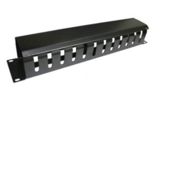 ITRACK Pannello passacavi 19' 2U nero con coperchio
