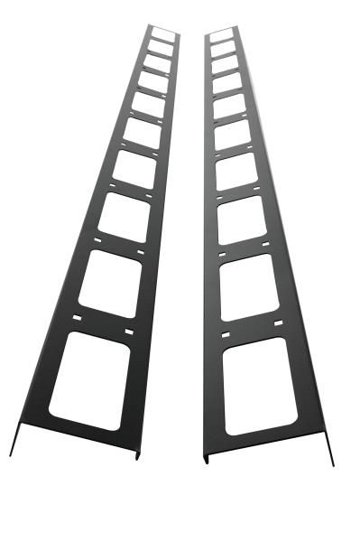 ITRack - Barra di allacciatura per gestione cavi a rack - RAL 9005 - 24U - 70 c…