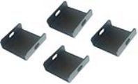 ITRack 309121, Kit di montaggio, Acciaio, Nero, 4 pz